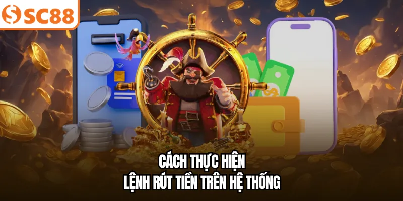 Cách thực hiện lệnh rút tiền trên hệ thống